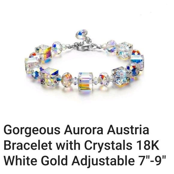 AURORA BOREALIS bracelet w swarovski Crystals - Picture 8 of 8